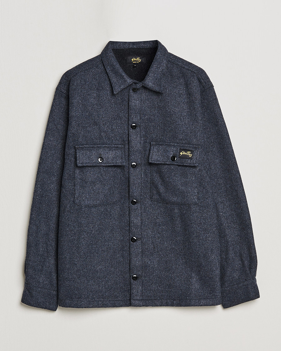 Men | Shirts | Stan Ray | CPO Wool Overshirt Mid Grey