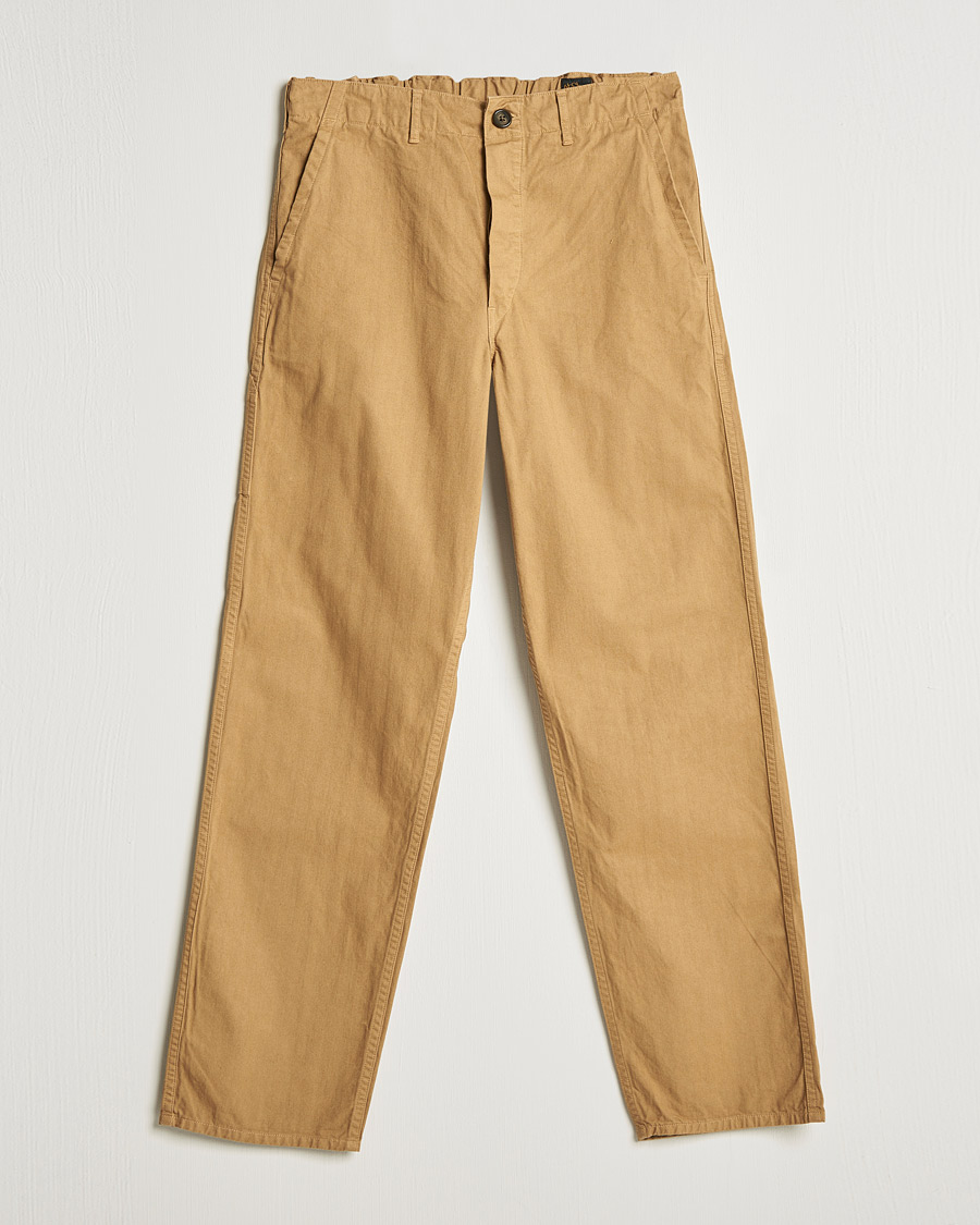 Men | Trousers | orSlow | French Work Pants Khaki