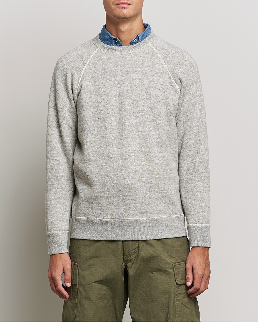 Men | Sweaters & Knitwear | orSlow | Loop Wheel Sweatshirt Heather Grey