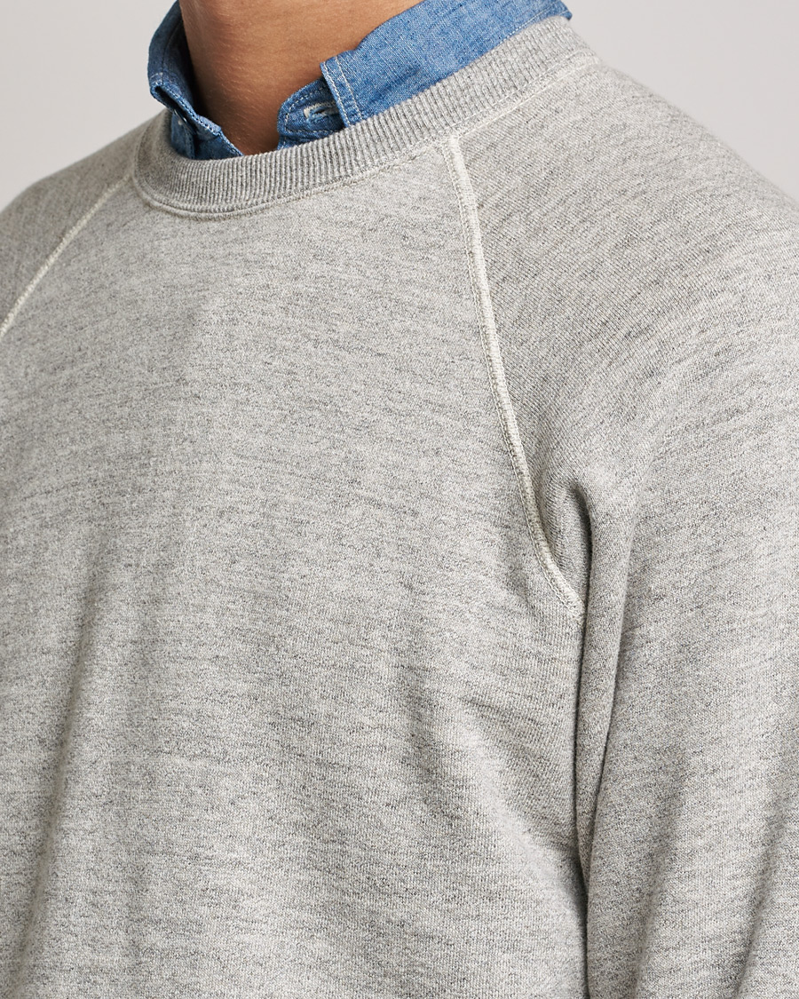 Men | Sweaters & Knitwear | orSlow | Loop Wheel Sweatshirt Heather Grey