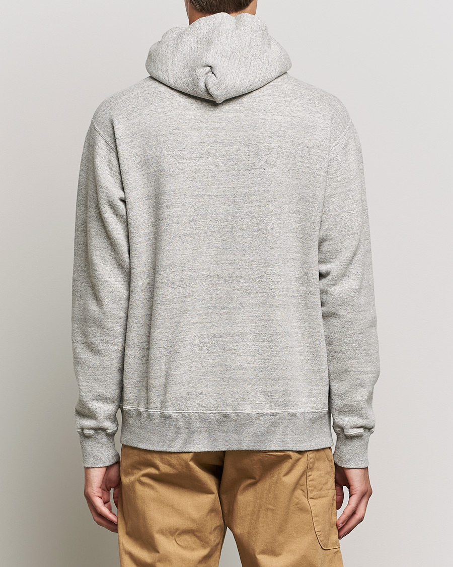Men | Sweaters & Knitwear | orSlow | Loop Wheel Hooded Sweatshirt Heather Grey
