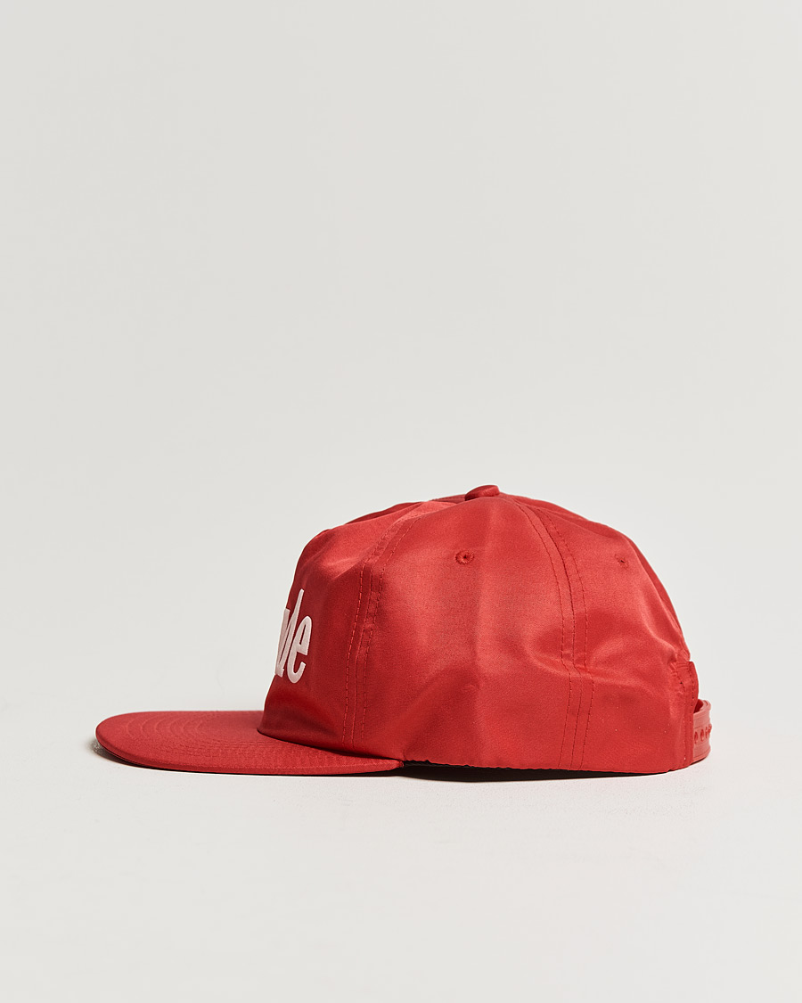 Men | Rhude Satin Logo Cap Red/White | Rhude | Satin Logo Cap Red/White