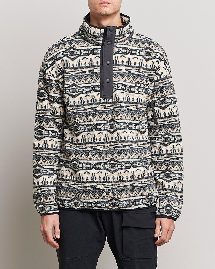 Men | Sweaters & Knitwear | Columbia | Helvetia Half Snap Fleece Ancient Fossil 80s Print