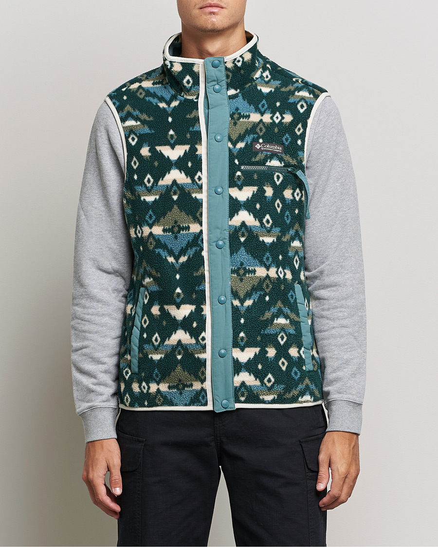 Men | Fleece Sweaters | Columbia | Helvetia Fleece Vest Spruce Print