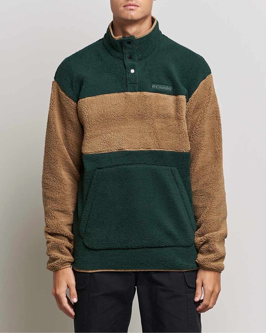 Men | Sweaters & Knitwear | Columbia | Rugged Ridge Sherpa Half Snap Fleece Spruce/Delta