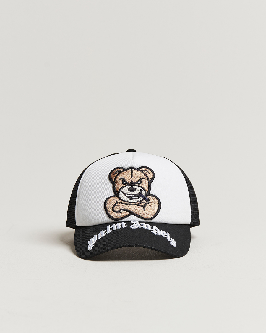 Men | 8 Moncler Genius Palm Angels Bear Motif Baseball Cap White/Black | Moncler Genius | 8 Palm Angels Bear Motif Baseball Cap White/Black