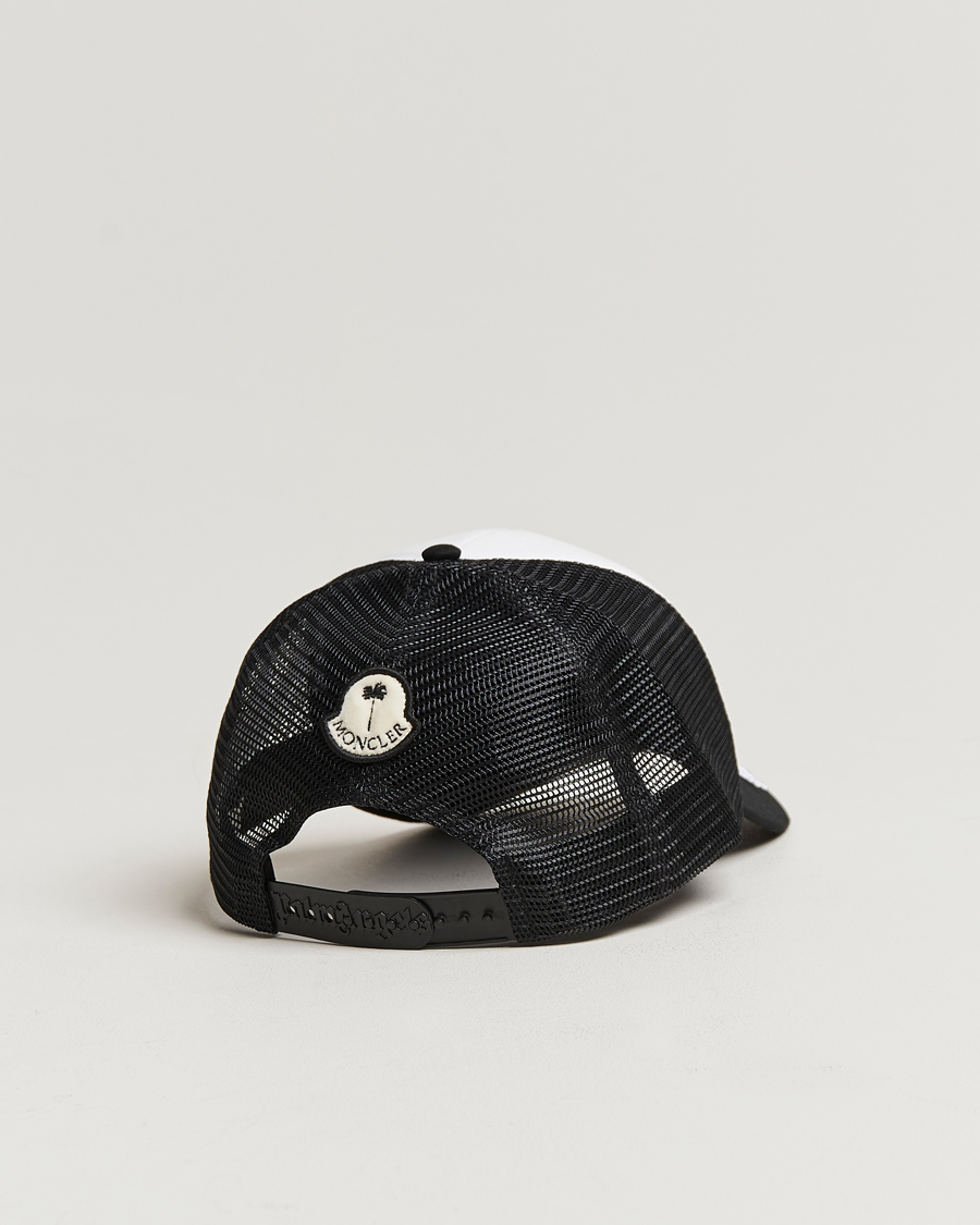 Men | 8 Moncler Genius Palm Angels Bear Motif Baseball Cap White/Black | Moncler Genius | 8 Palm Angels Bear Motif Baseball Cap White/Black