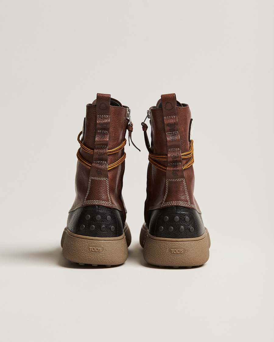 Men | 8 Moncler Genius Palm Angels Winter Gommino Leather Boots Dark Brown | Moncler Genius | 8 Palm Angels Winter Gommino Leather Boots Dark Brown