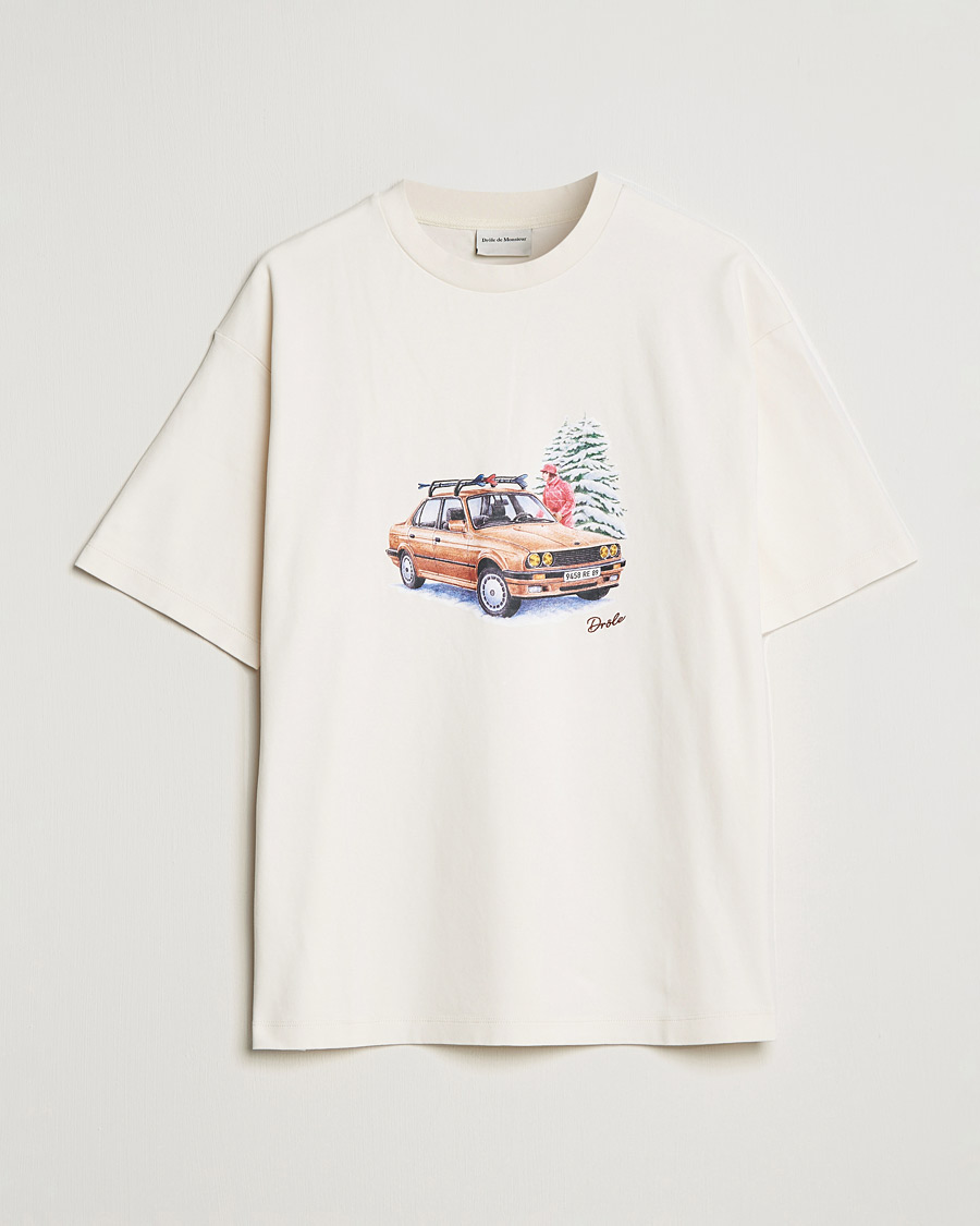 Men | T-Shirts | Drôle de Monsieur | Departe Ski T-Shirt Cream