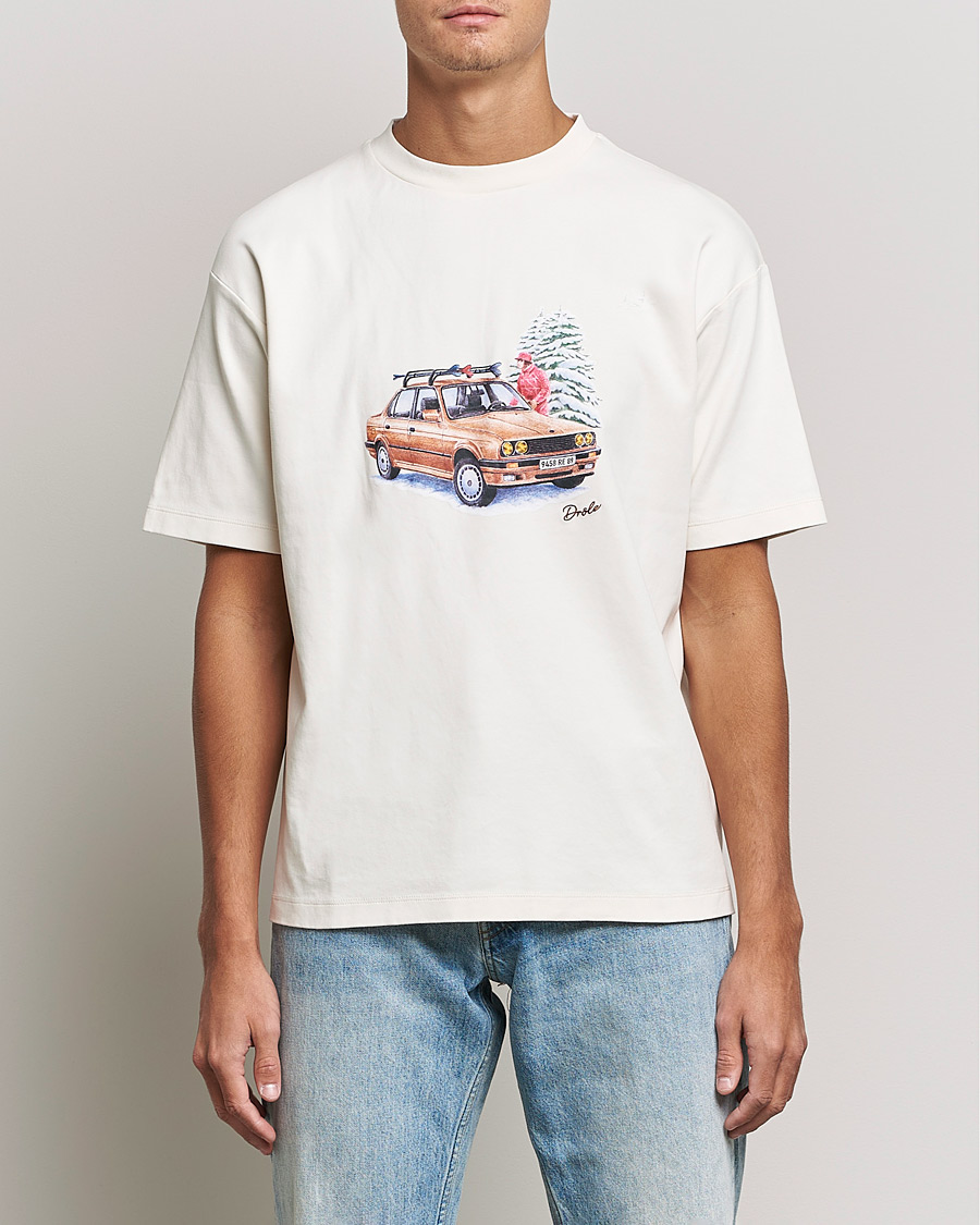 Men | T-Shirts | Drôle de Monsieur | Departe Ski T-Shirt Cream