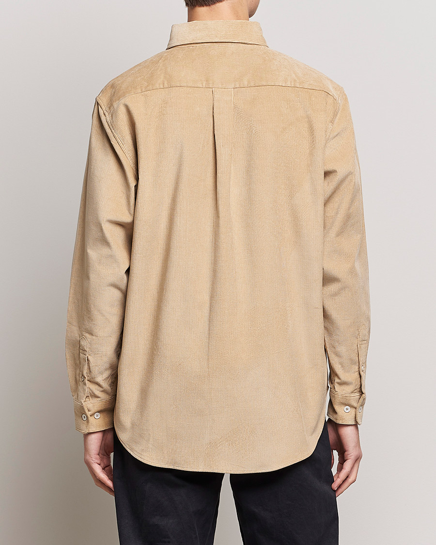 Men | Shirts | Drôle de Monsieur | Corduroy Oversize Shirt Beige