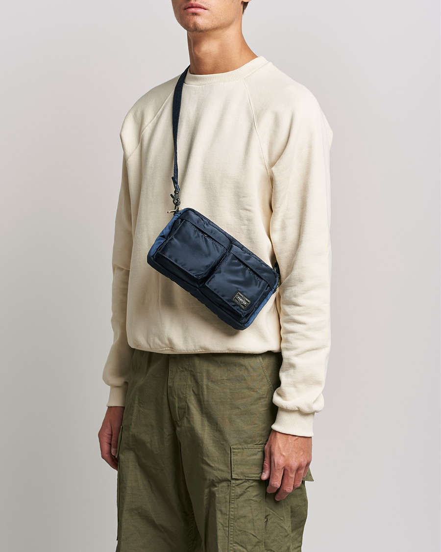 Men |  | Porter-Yoshida & Co. | Tanker Small Shoulder Bag Iron Blue