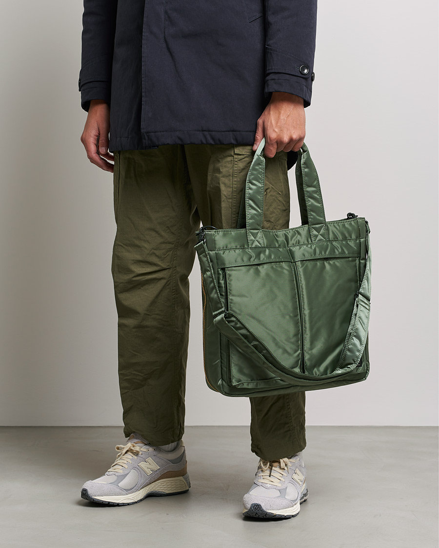 Porter-Yoshida & Co. Tanker Tote Bag Sage Green at CareOfCarl.com 