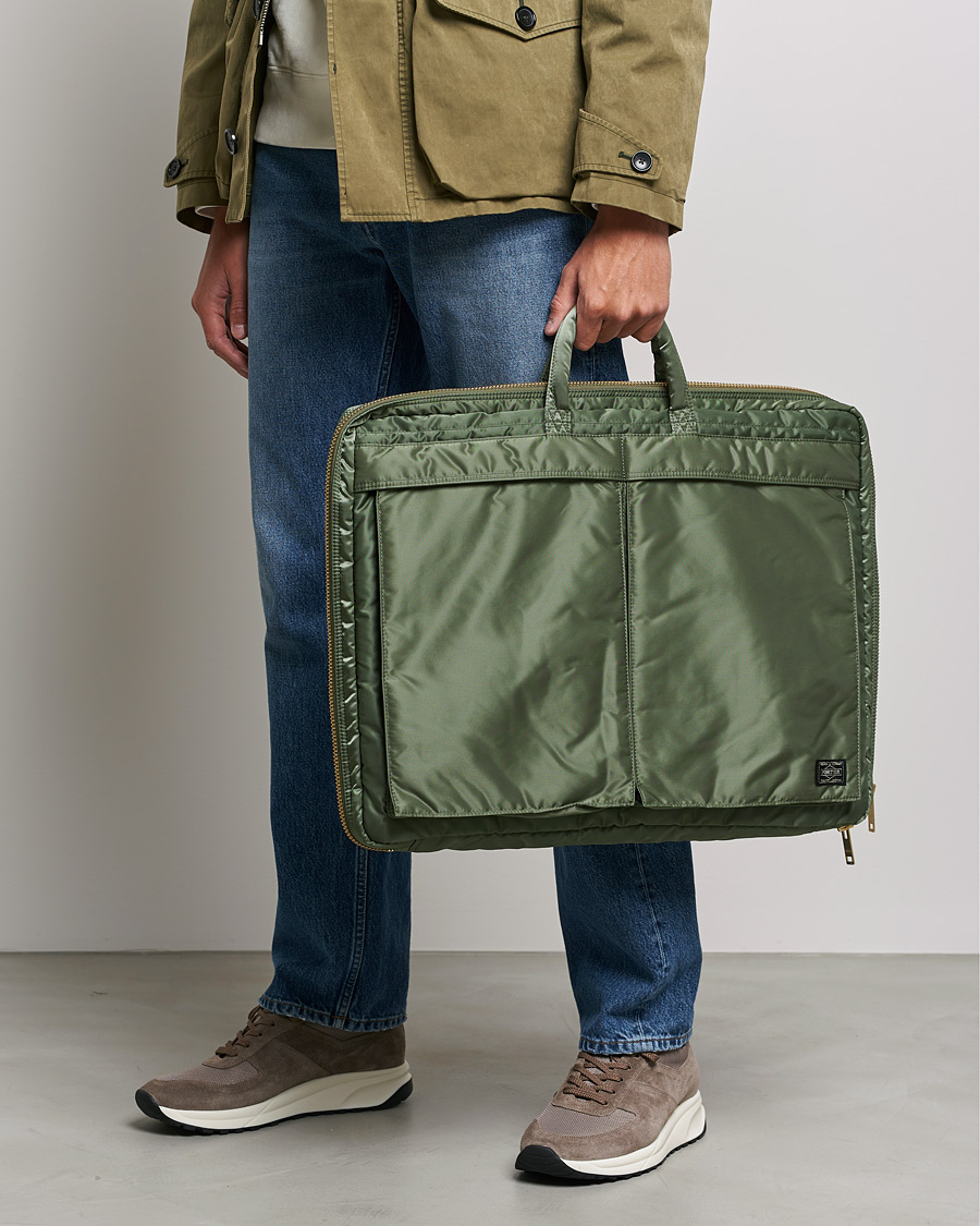 Men | Porter-Yoshida & Co. Tanker Garment Bag Sage Green | Porter-Yoshida & Co. | Tanker Garment Bag Sage Green