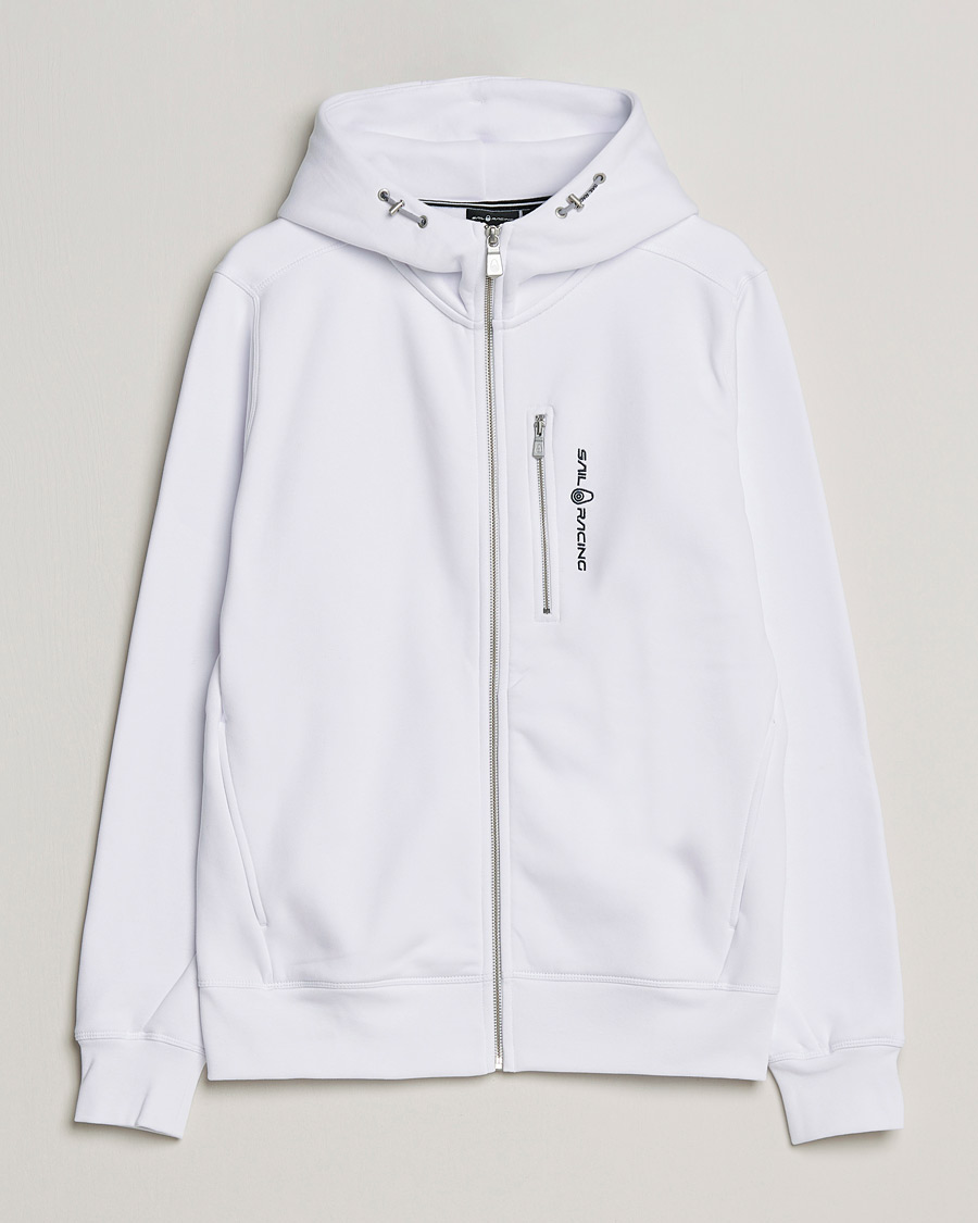 Men | Sweaters & Knitwear | Sail Racing | Bowman Full Zip Hoodie White