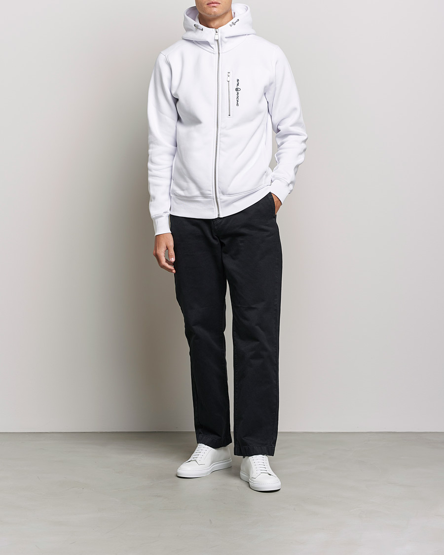 Men | Sweaters & Knitwear | Sail Racing | Bowman Full Zip Hoodie White