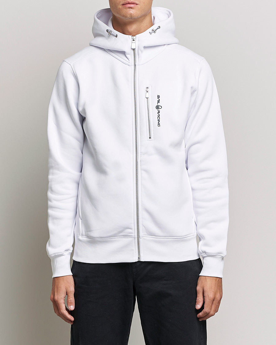 Men | Sweaters & Knitwear | Sail Racing | Bowman Full Zip Hoodie White