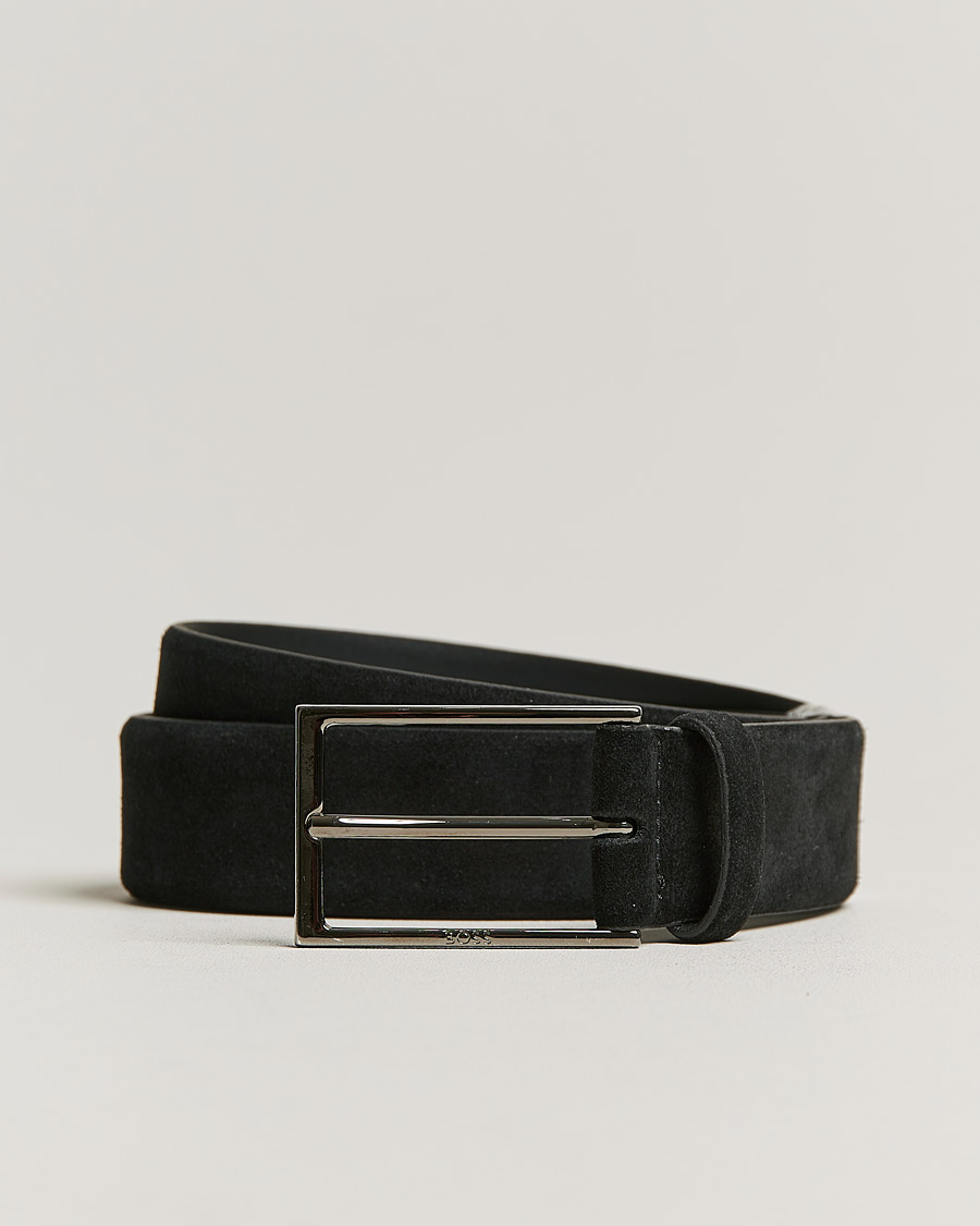 Men | Calindo Suede Belt Black | BOSS BLACK | Calindo Suede Belt Black