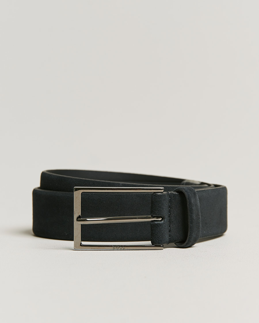 Men | Calindo Suede Belt Dark Blue | BOSS BLACK | Calindo Suede Belt Dark Blue