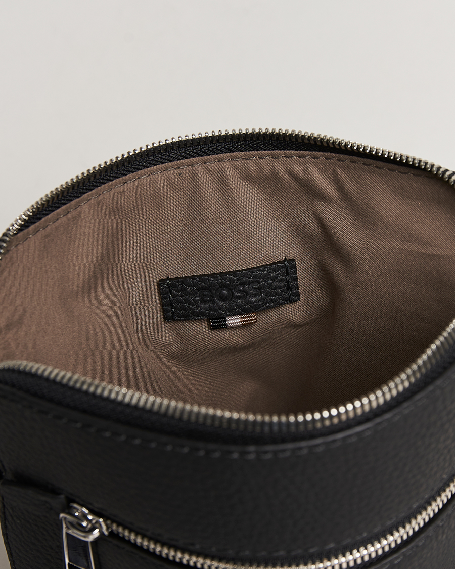 Men | Bags | BOSS BLACK | Crosstown Leather Bag Black