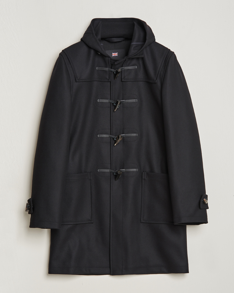 Men | Coats & Jackets | Gloverall | Cashmere Blend Duffle Coat Black