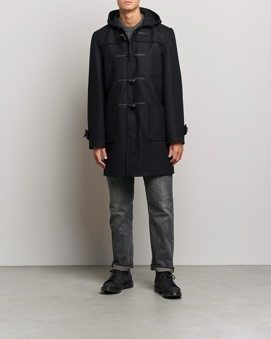 Men | Coats & Jackets | Gloverall | Cashmere Blend Duffle Coat Black