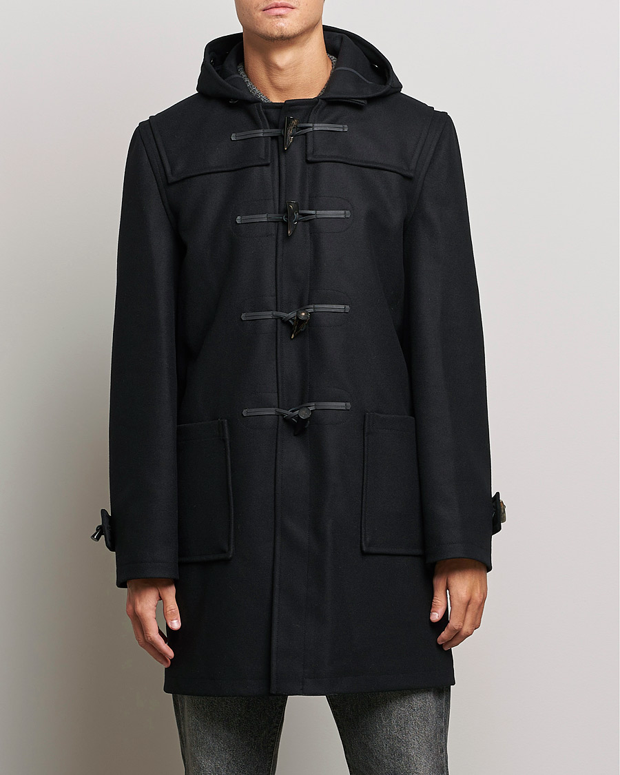 Men | Coats & Jackets | Gloverall | Cashmere Blend Duffle Coat Black