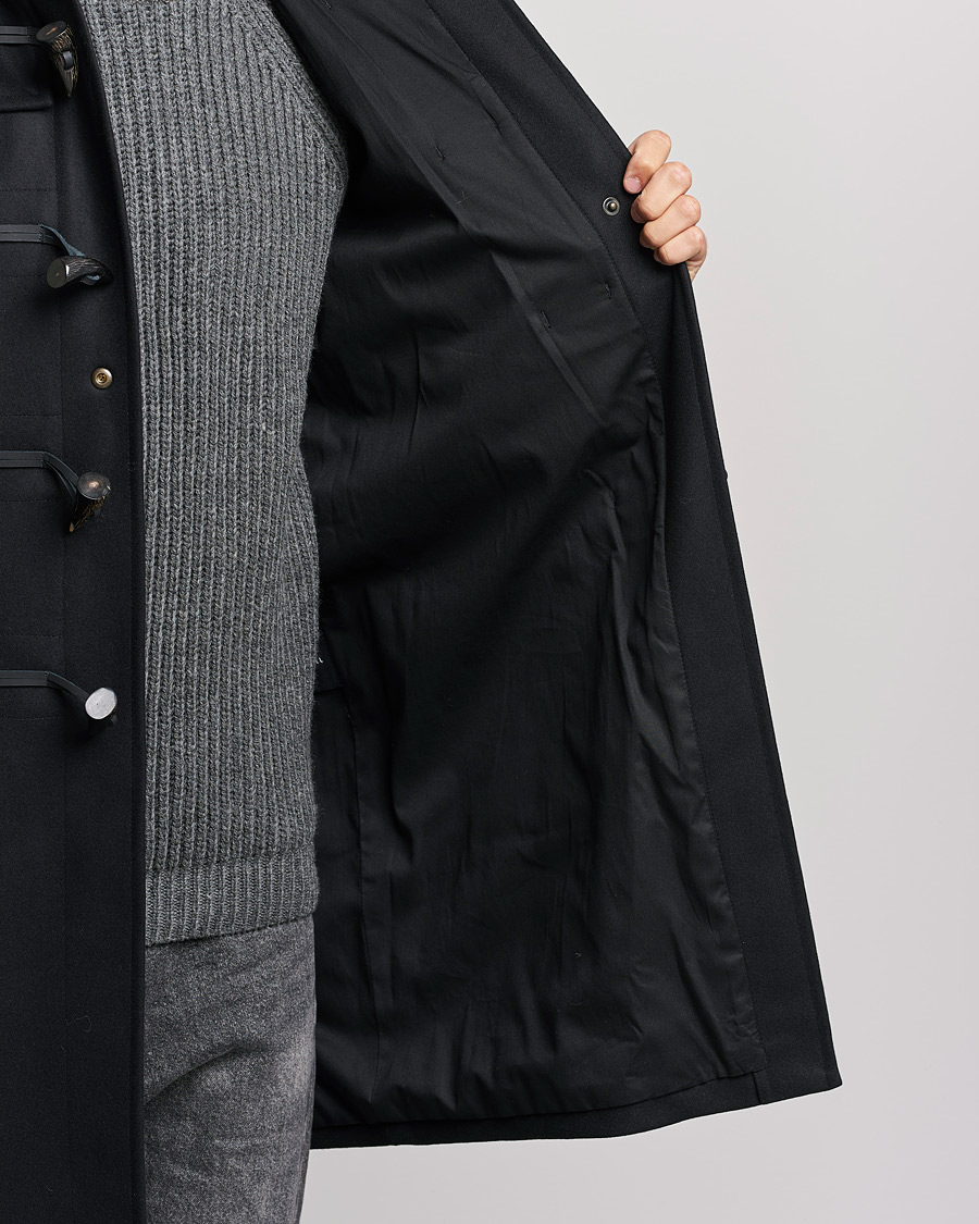 Men | Coats & Jackets | Gloverall | Cashmere Blend Duffle Coat Black