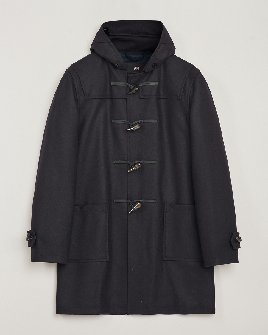 Men | Coats & Jackets | Gloverall | Cashmere Blend Duffle Coat Navy