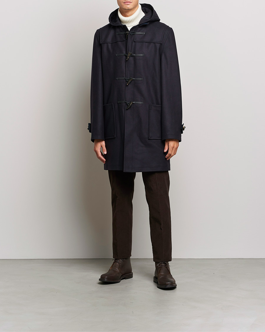 Men | Coats & Jackets | Gloverall | Cashmere Blend Duffle Coat Navy