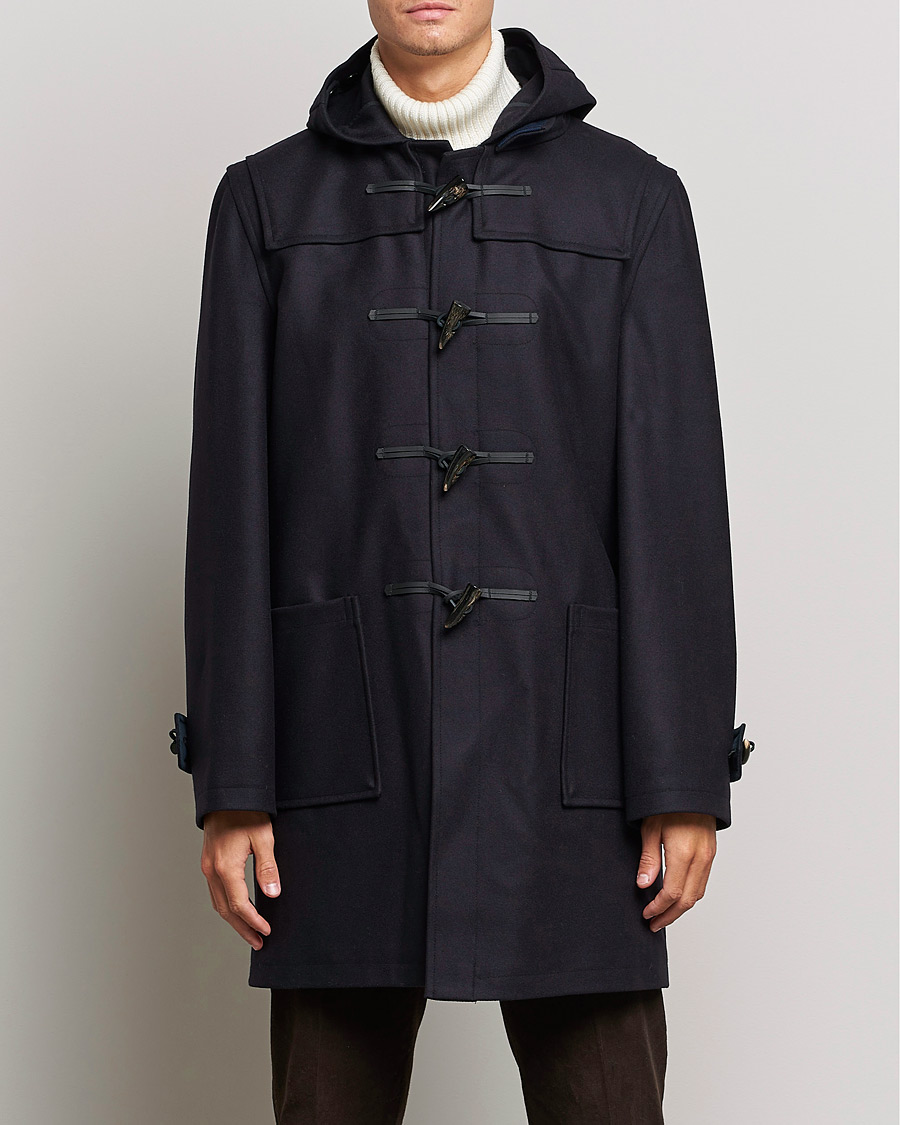 Men | Coats & Jackets | Gloverall | Cashmere Blend Duffle Coat Navy