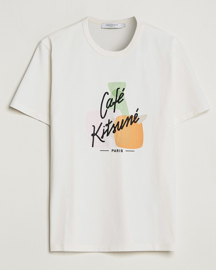 Men | T-Shirts | Café Kitsuné | Crew T-Shirt Coconut Milk