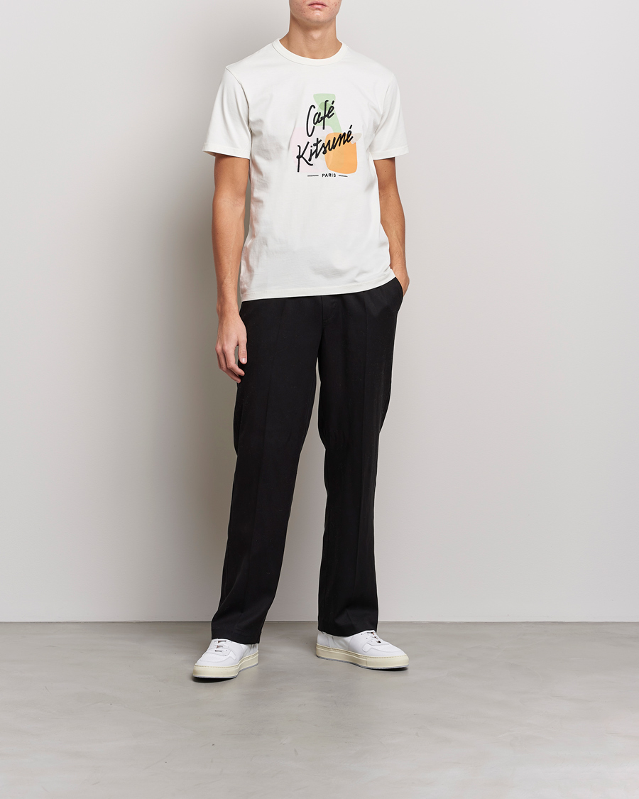 Men | T-Shirts | Café Kitsuné | Crew T-Shirt Coconut Milk