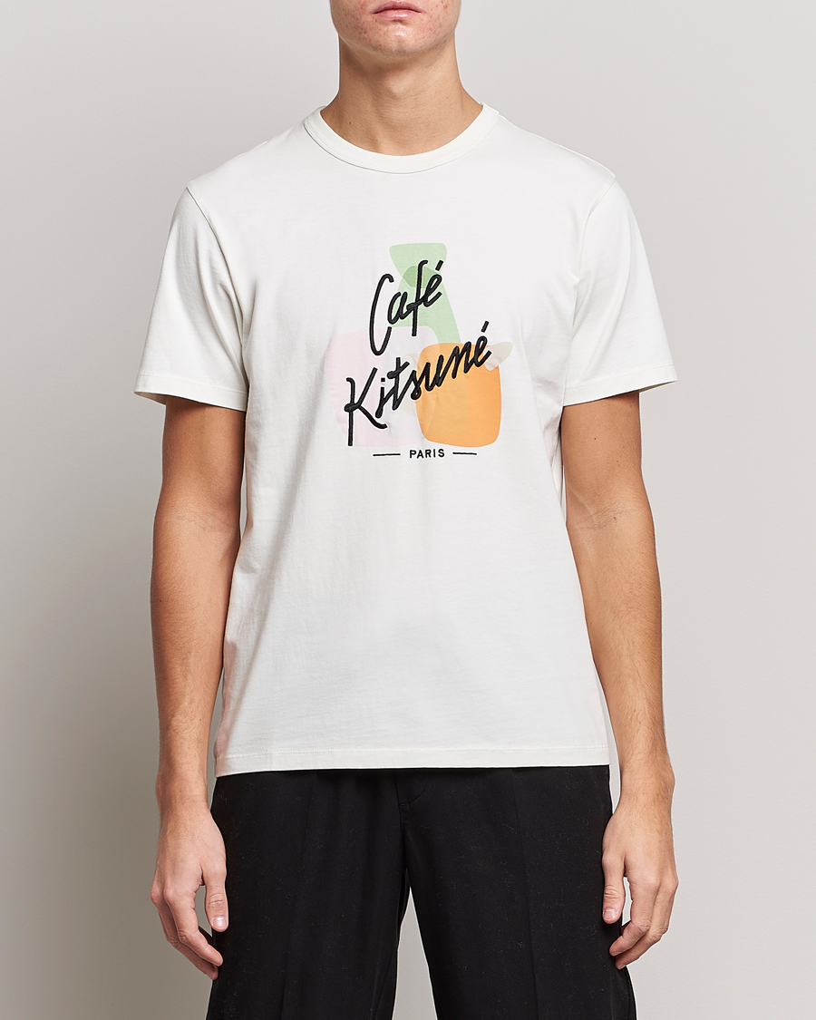 Men | T-Shirts | Café Kitsuné | Crew T-Shirt Coconut Milk