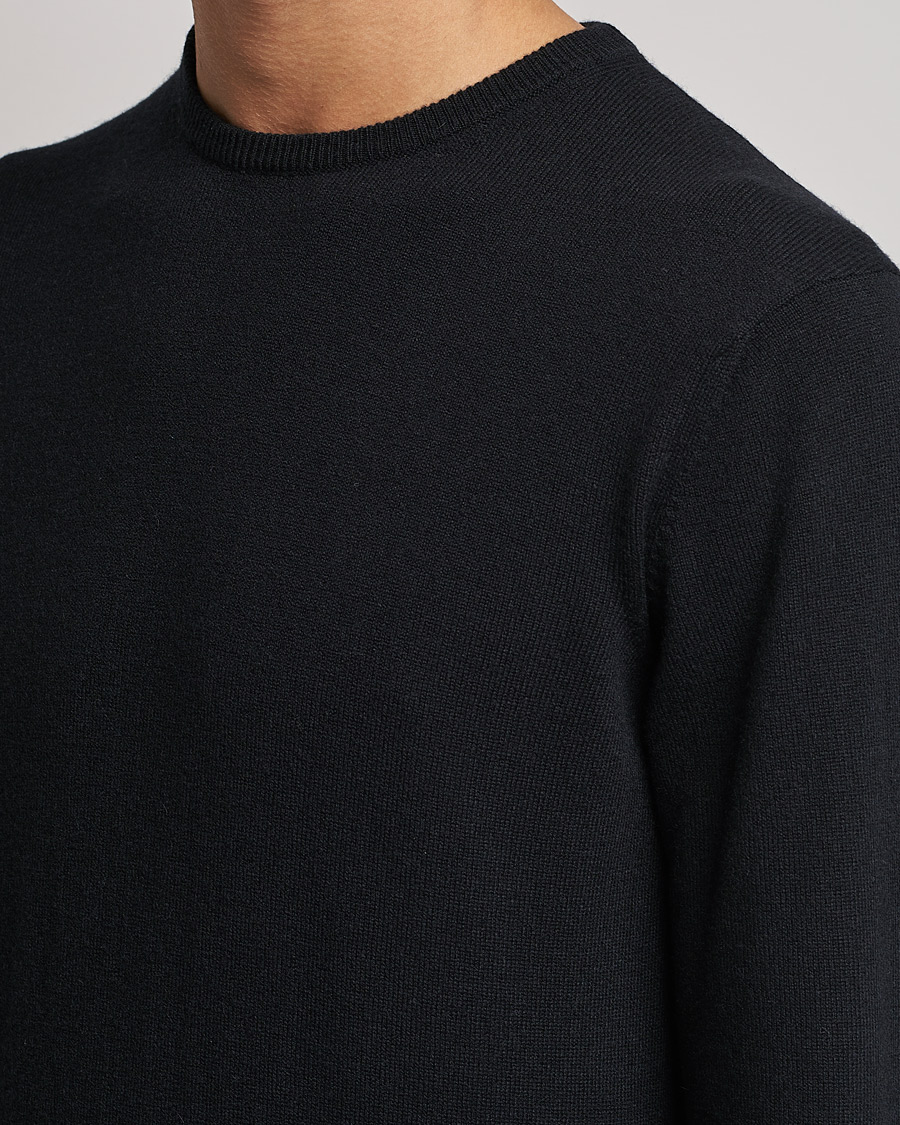 Men | Sweaters & Knitwear | Piacenza Cashmere | Cashmere Crew Neck Sweater Black