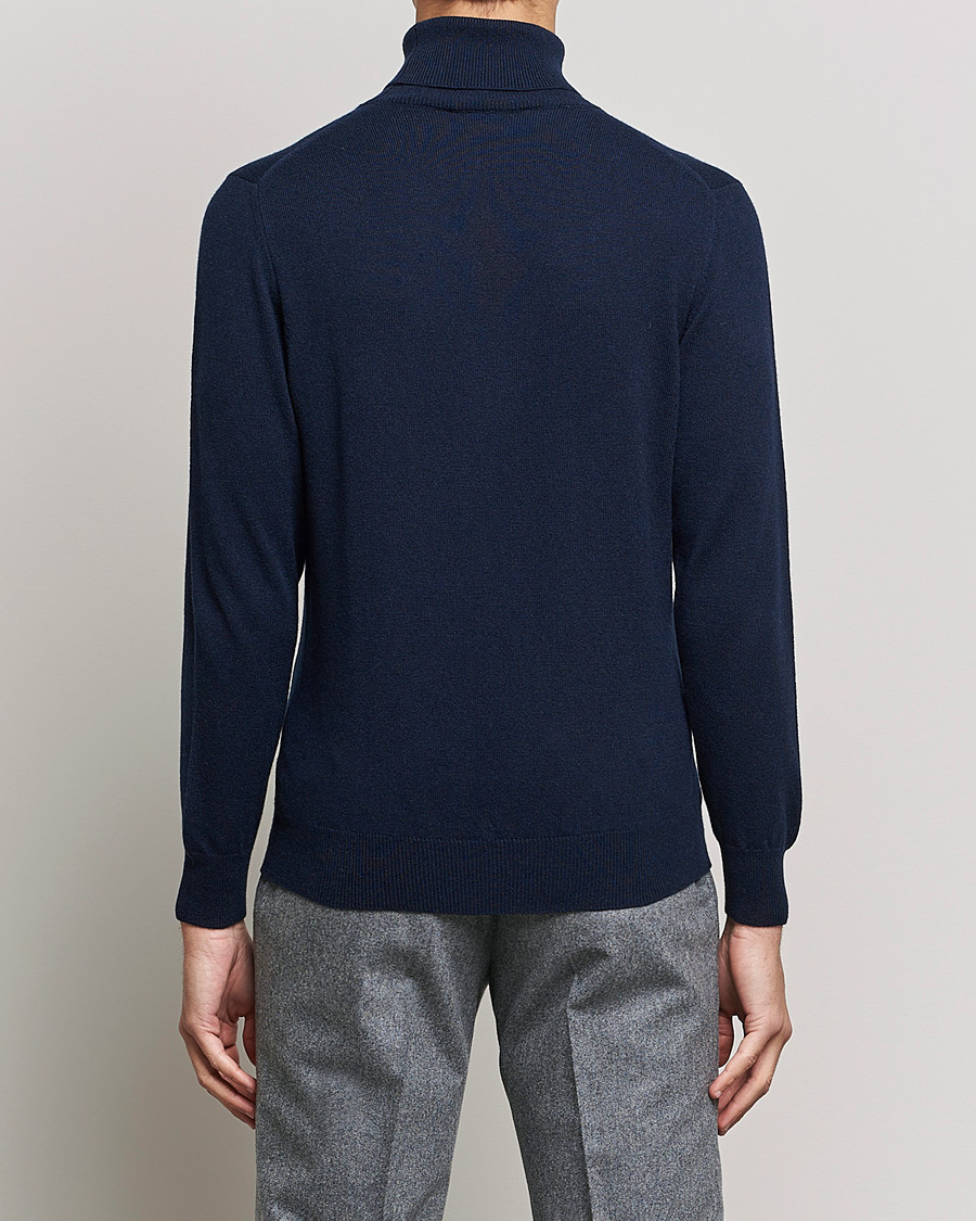 Men | Sweaters & Knitwear | Piacenza Cashmere | Cashmere Rollneck Sweater Navy