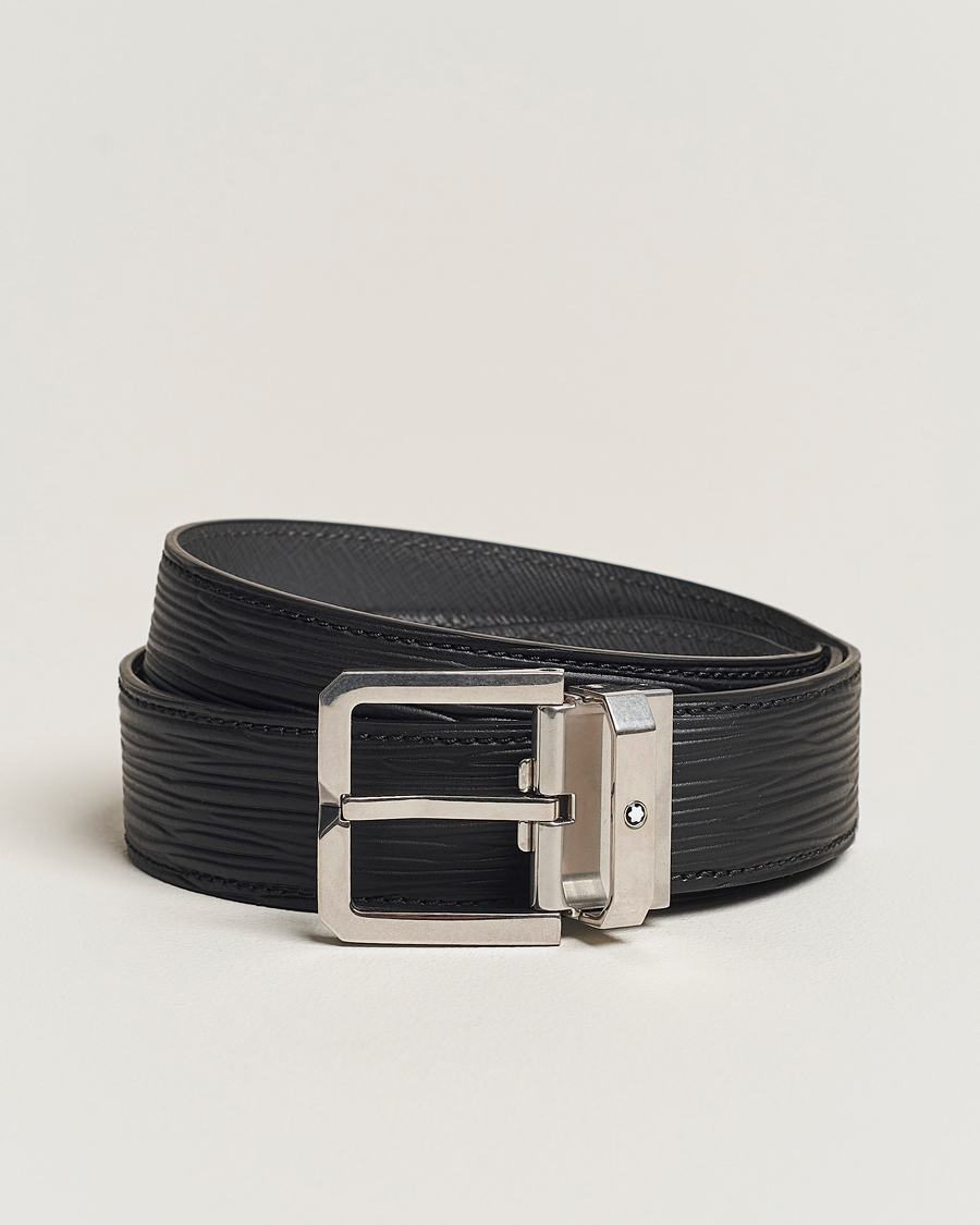 Men | Belts | Montblanc | 35mm Leather Belt Black