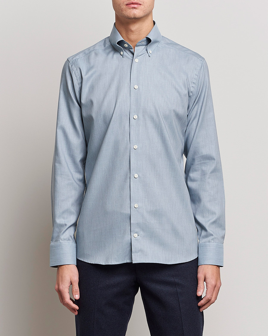 Men |  | Eton | Wrinkle Free Button Down Oxford Shirt Light Blue 