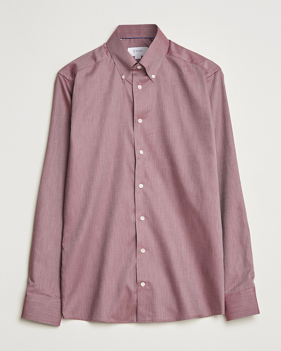 Men | Shirts | Eton | Wrinkle Free Button Down Oxford Shirt Red
