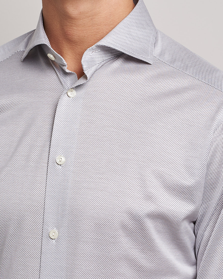 Men | Shirts | Eton | King Knit Filo Di Scozia Shirt Grey