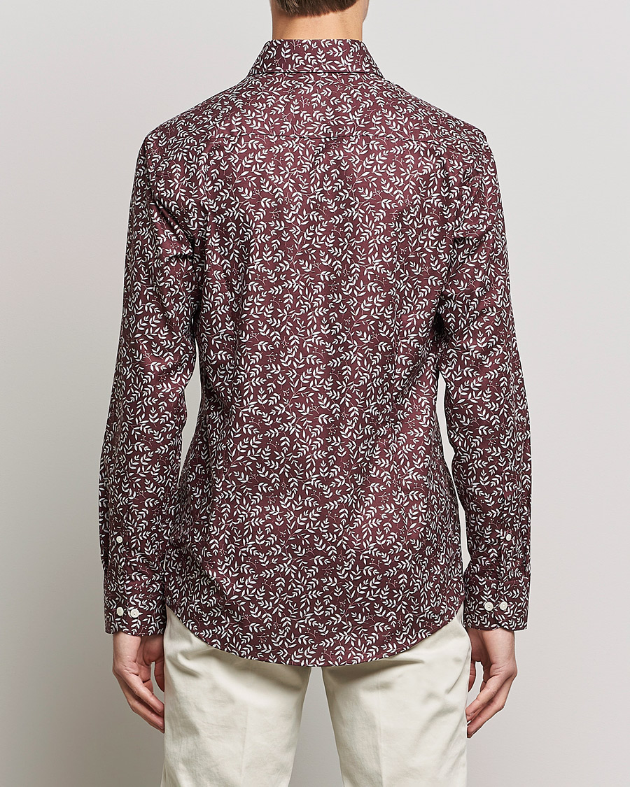 Men | Shirts | Eton | Twill Melange Shirt Red Floral