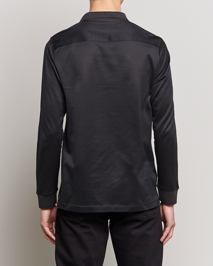 Men | Sweaters & Knitwear | Eton | Knit Jaquard Polo Shirt Black