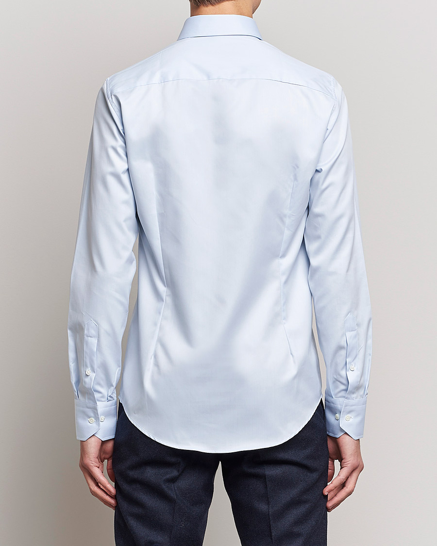 Men | Shirts | Stenströms | Superslim Plain Shirt Blue