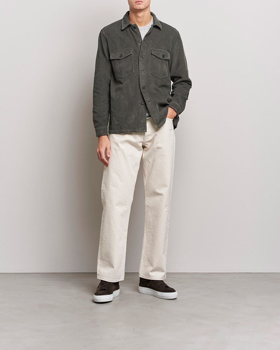 Men | Contemporary Creators | A Day's March | Carey Cord Overshirts Olive