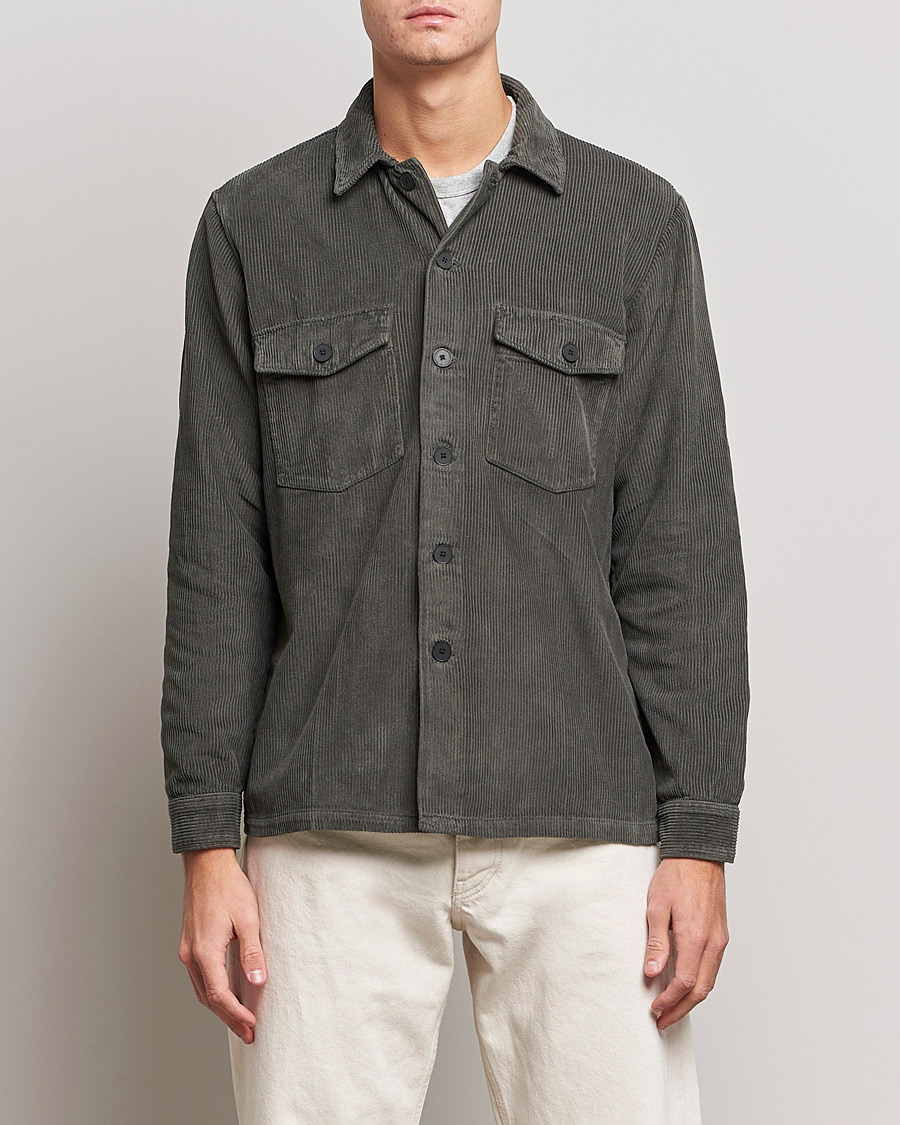 Men | Shirts | A Day's March | Carey Cord Overshirts Olive