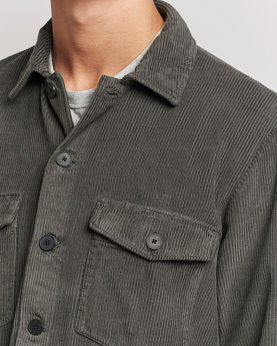 Men | Shirts | A Day's March | Carey Cord Overshirts Olive