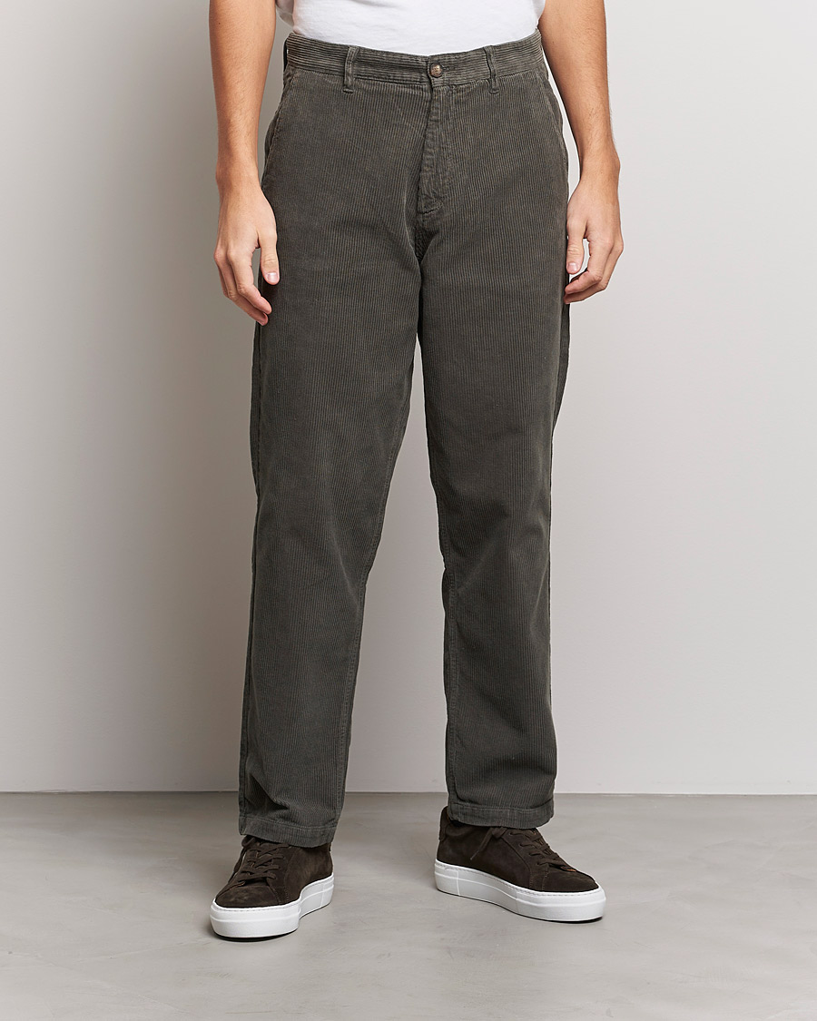 Men | Trousers | A Day's March | Redwood Cord Trousers Olive