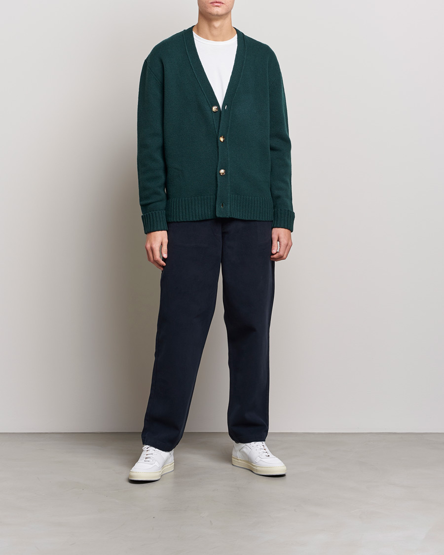 Men | Trousers | A Day's March | Redwood Cotton/Tencel Trousers Navy