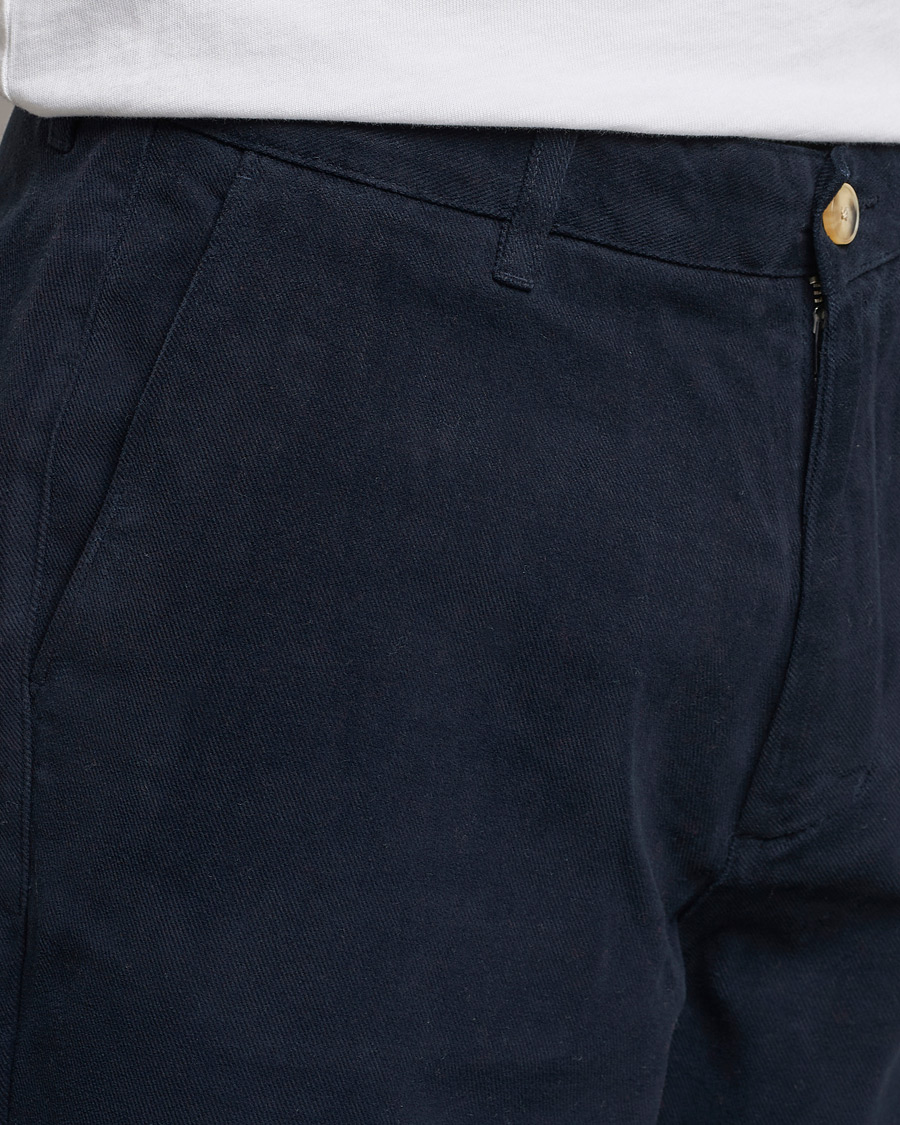 Men | Trousers | A Day's March | Redwood Cotton/Tencel Trousers Navy