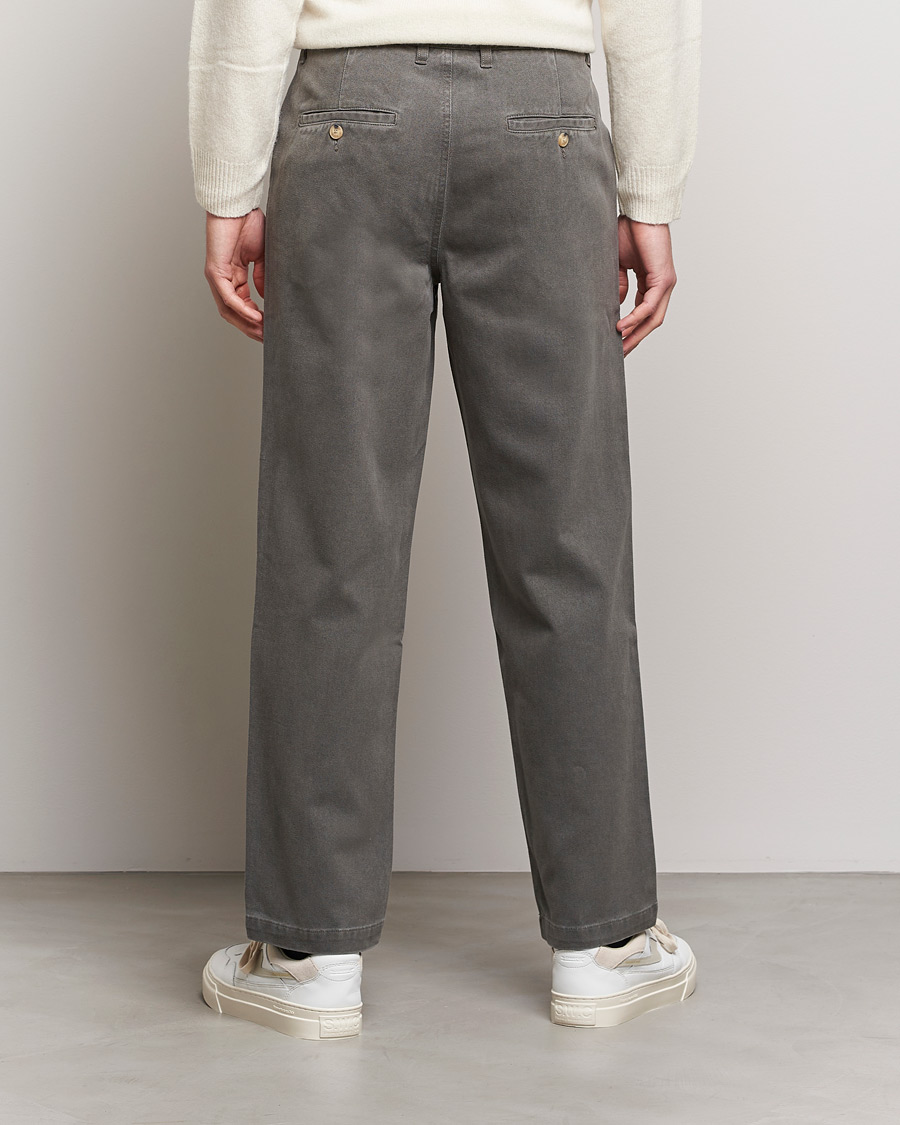 Men | Trousers | A Day's March | Redwood Cotton/Tencel Trousers Olive
